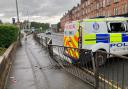 Police crash in Glasgow's Crow Road