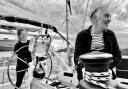 Yann Tiersen and his wife aboard Ninnog
