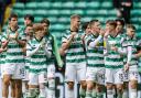 Celtic's players applaud their fans after their 4-2 win over Ross County at Parkhead on Saturday