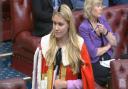 Charlotte Owen, 30, a former Boris Johnson adviser, pictured in the House of Lords last month - she is now Baroness Owen of Alderley Edge. Is this the final straw?