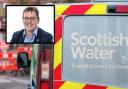 Scottish Water and (inset) chief executive Alex Plant