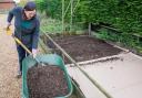 Exhausted compost can be used in vegetable beds to add structure