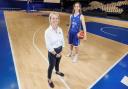 Lisa Palombo and Erin McGarrachan, captain of Caledonia Gladiators who will make history tonight as the first Scottish women's basketball team in 50 years to play in a European cup