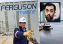 Ferguson Marine,  chief executive David Tydeman and (inset) Humza Yousaf