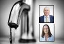 Water industry watchdog rap with (inset) chief executive Alan Sutherland and chief operating officer Michelle Ashford