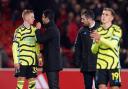 Oleksandr Zinchenko clashed with Arsenal team-mate Ben White at Nottingham Forest (Mike Egerton/PA)