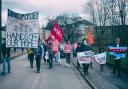 Wyndford residents march through Glasgow in protest at demolition plans (Image Edd Carlile)