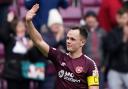 Hearts captain Lawrence Shankland at Tynecastle today