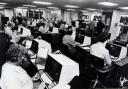 Inside the Herald and Times newsroom on Albion Street during the 1990s
