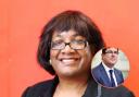 Diane Abbot and, inset, Frank Hester