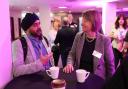 Director of GenAnalytics Jane Gotts at the 2023 Diversity Conference with former keynote speaker Sathpal Singh