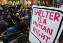 Shelter is a Human Right protest