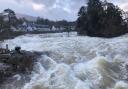 White water at the Falls of Dochart in Killin, Stirling