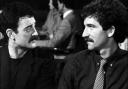 Scotland great Graeme Souness speaks to Yosser Hughes, played by actor Bernard Hill, in the 1980s BBC drama series Boys from the Blackstuff