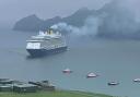 A cruise ship visiting St Kilda