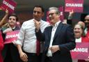 Sir Keir Starmer, right, and Anas Sarwar pictured in Glasgow last week