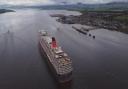 Queen Anne pictured sailing into Invergordon for her maiden call to the Highlands