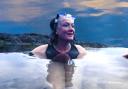 Environmental reporter Vicky Allan in a tidal pool