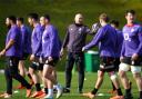 England head coach Steve Borthwick (centre) during a training session