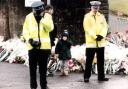 Police officers on duty at Dunblane Primary School in the wake of the 1996 shootings.
