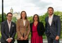 Executive director David Nelson, culture secretary Màiri McAllan, chair Jane Morrison-Ross and actor Sam Heughan