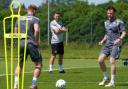 New Motherwell manager Alfred Johansson oversees a pre-season training session