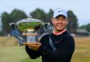 Tom Kim celebrates his Genesis Scottish Open victory
