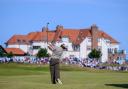 Tommy Fleetwood  plays his second  shot on the 11th hole during day two of the Genesis Scottish Open, when 17,958 spectators were on hand