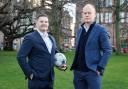 Football agent Darren Walker, left, with Aberdein Considine's Robert Holland