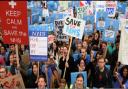 TAKING A STAND: Junior doctors protest in London and will now be balloted on industrial action as the row with Westminster over contracts intensifies.