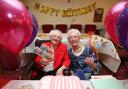 A double Birthday celelbration for Betty Morton (left) and Betty Smith (right) at Lochbrae Sheltered Housing, Rutherglen.