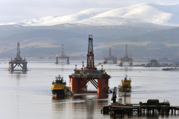 Oil rigs ready for the North Sea