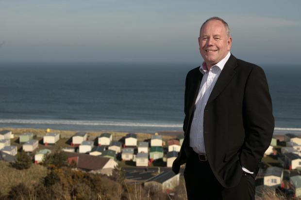 HeraldScotland: Verdant Leisure chief executive Graham Hodgson pictured by the firm's Pease Bay site in Berwickshire