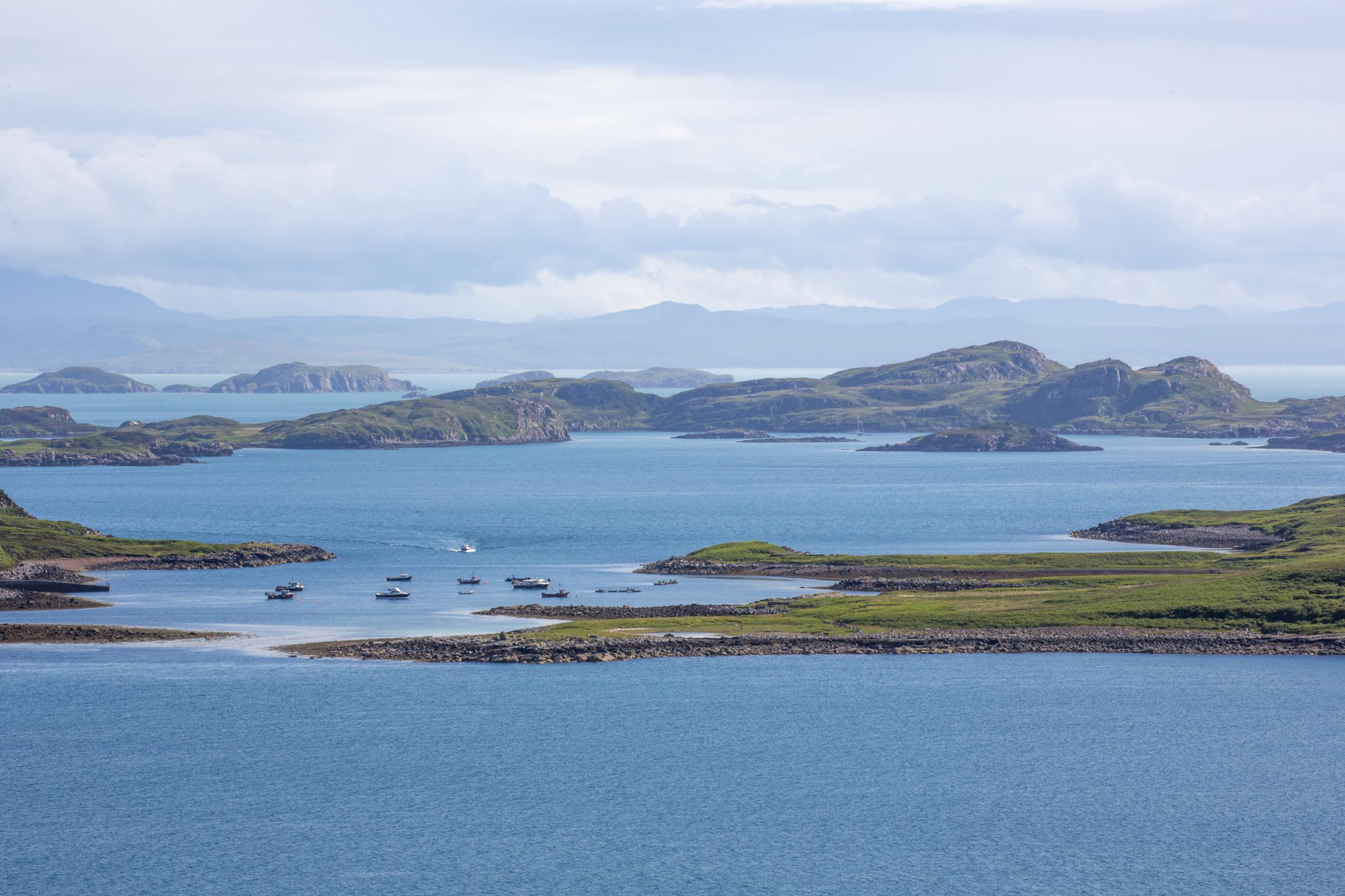 Summer Isles in Assynt, part of the North West Highlands Geopark
