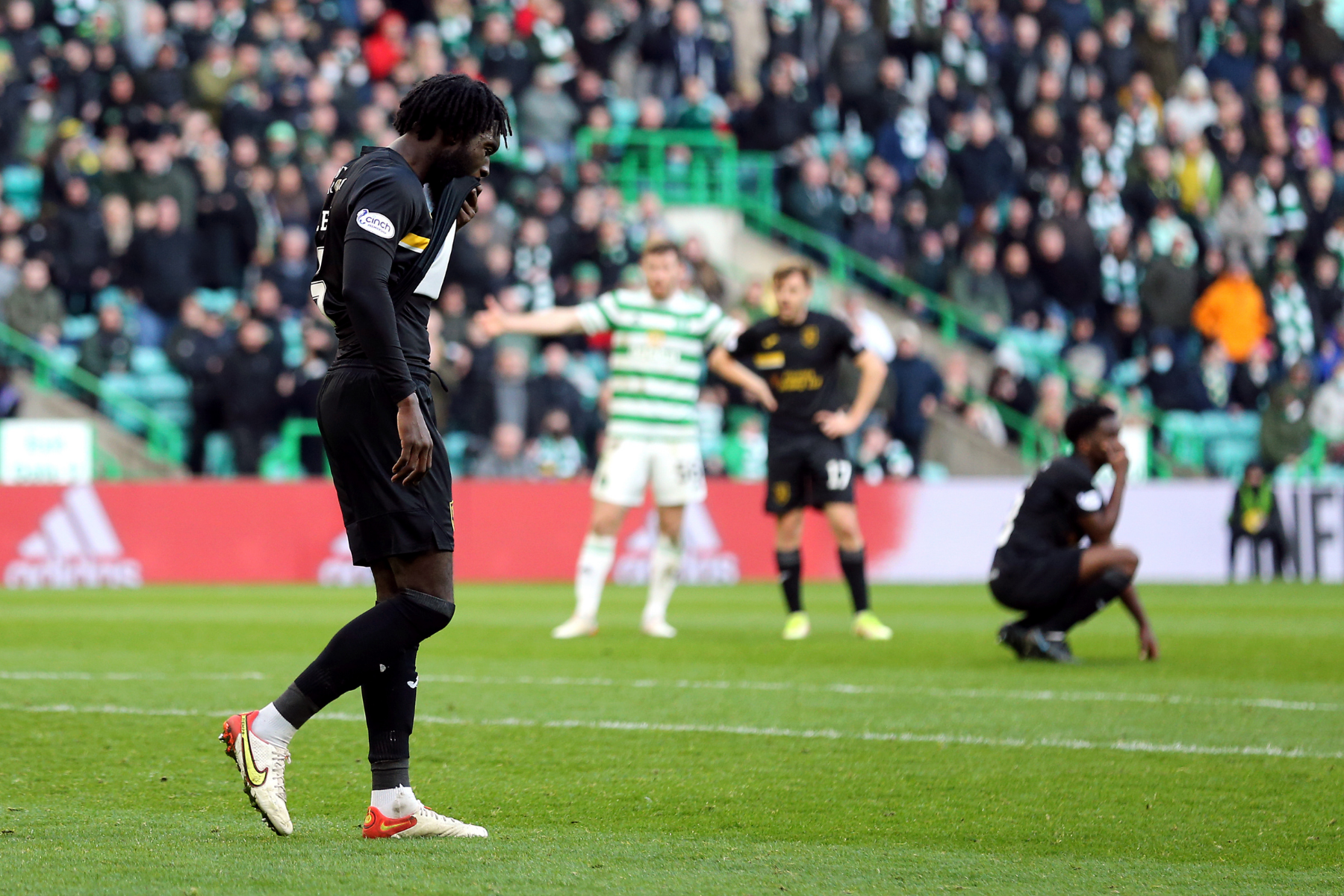Celtic studying Parkhead CCTV footage after alleged racist abuse of Livingston defender Ayo Obileye