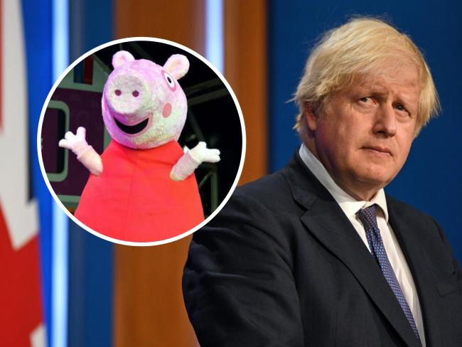 Boris Johnson and Peppa  Pig