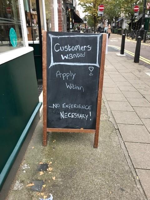 Janice Taylor from Carluke spotted this sign in London’s Bloomsbury. We wonder how much this vital job pays…