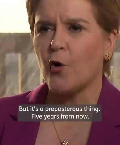 HeraldScotland: Nicola Sturgeon's reaction to being asked about her future by STV