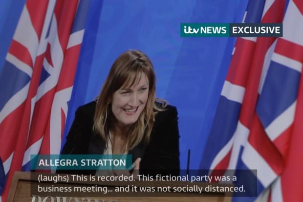 HeraldScotland: Allegra Stratton in the leaked footage