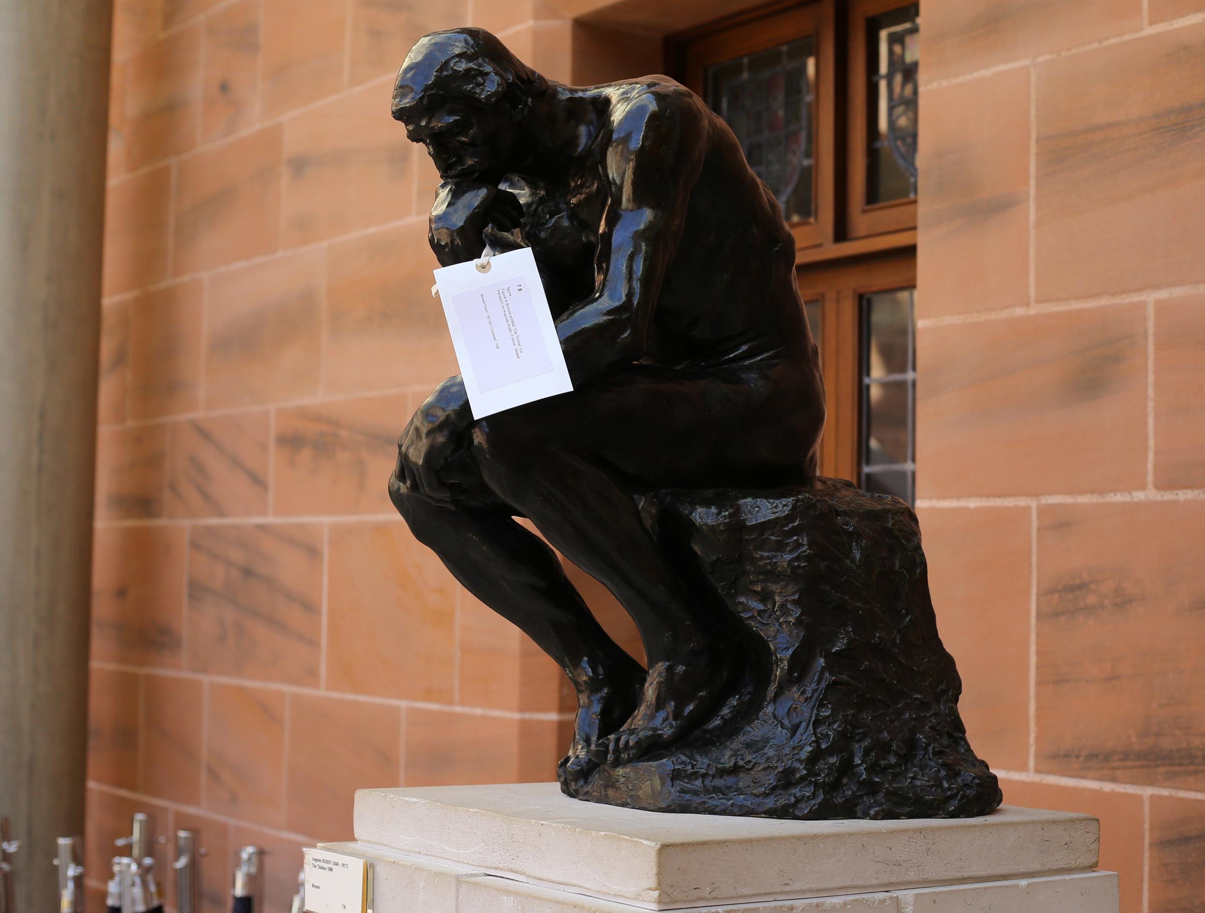 Contents of the Burrell collection were decanted, including The Thinker by Rodin, ahead of its refurbishment. Photograph by Colin Mearns.