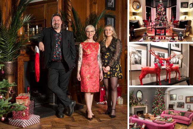 Anna Campbell-Jones, Michael Angus and Kate Spiers are the judges for Scotland's Christmas Home of the Year. Pictures: Kirsty Anderson/IWC/BBC Scotland
