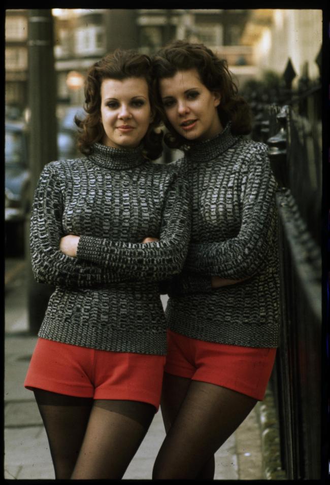 Madeline and Mary Collinson, in 1971, the same year in which they starred in Twins Of Evil (Getty Images)
