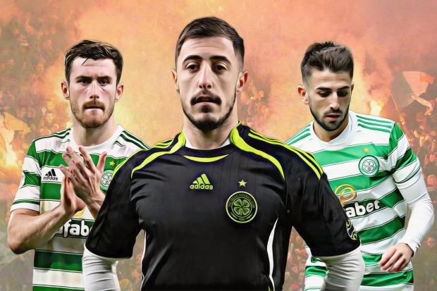 Celtic full-backs Anthony Ralston, Josip Juranovic and Greg Taylor