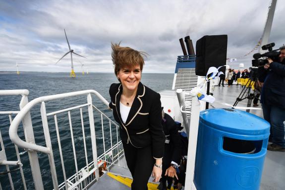 The Herald: First Minister Nicola Sturgeon at the launch of the European Offshore Wind Deployment Centre in Aberdeen Bay Picture: Jeff Mitchell/Getty Images The Herald: First Minister Nicola Sturgeon at the launch of the European Offshore Wind Deployment Centre in Aberdeen Bay Picture: Jeff Mitchell/Getty Images