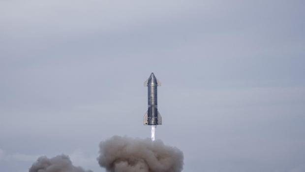 HeraldScotland: SpaceX Starship SN10 launches in March during a high-altitude flight test in Boca Chica, Texas. The U.S. Air Force is partnering with SpaceX to use the Starship rocket to quickly deliver weapons around the world. (SpaceX)