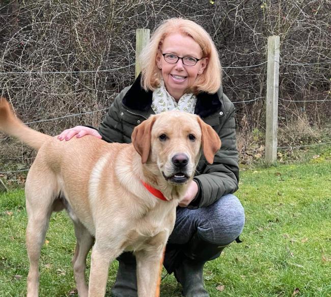 Irene Bisset, pictured with her dog, is working on plans to re-wild former coal mining sites