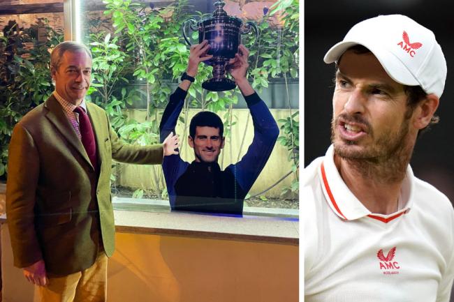 Andy Murray responded to Nigel Farage after he posted a video of his meeting with the Djokovic family in Belgrade