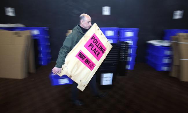Ballot boxes and booths moved at a polling places  Picture: Gordon Terris