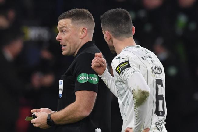 Hibs ace Paul McGinn handed ban after Celtic 'inept' referee blast