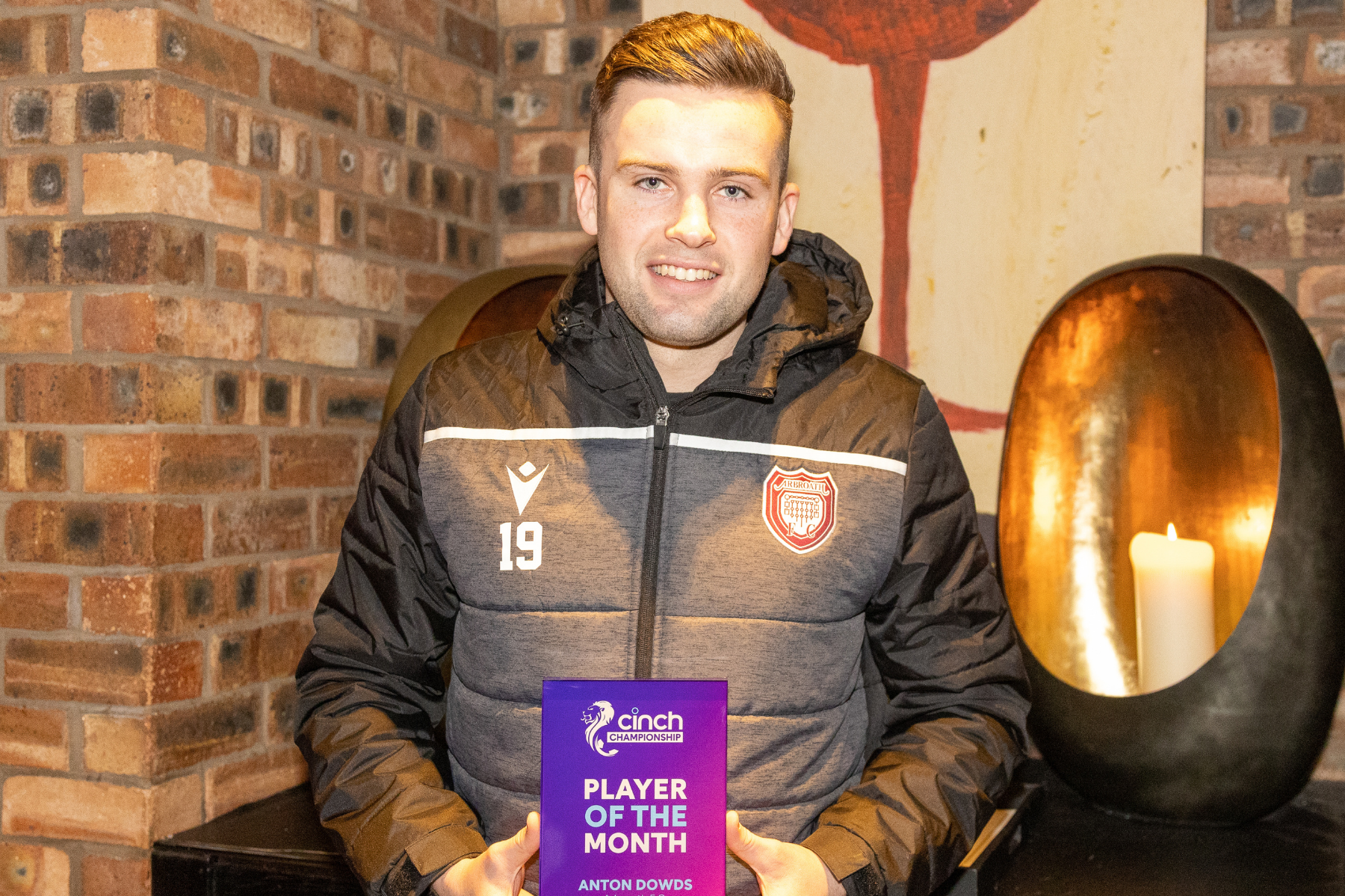 Anton Dowds awarded Championship Player of the Month